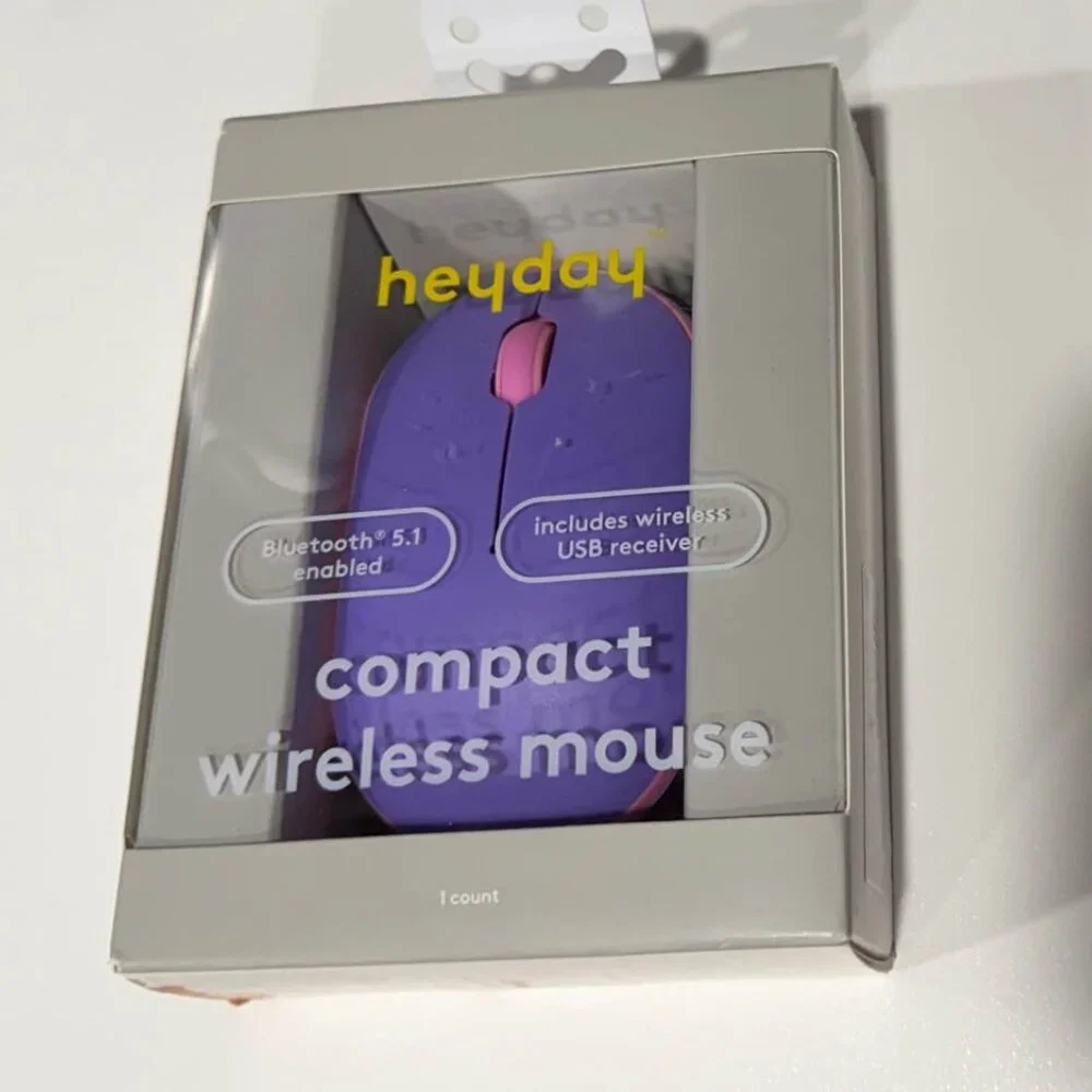 Bluetooth Mouse-Purple-USB A Connections-heyday